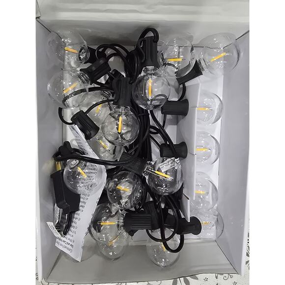 Room Essentials LED String Lights – Black Cord, Warm White - New in Box (Tested) - Picture 7 of 9